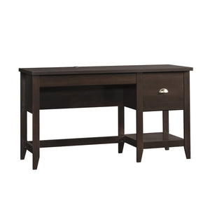 English Elm Desk, Elegant Brown Finish With Storage Drawers And Cable Management For Home Office Or Study B356P367914