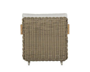 Sunpan Potenza Outdoor Armchair - Elegant Palazzo Cream, Teak Wood, Eco-Friendly Design for Ultimate Comfort