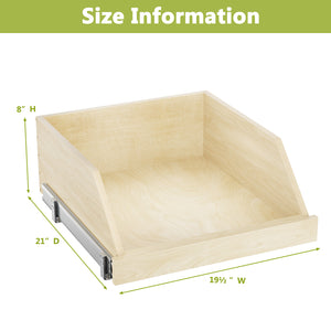 English Elm Pull Out Cabinet Organizer Birchwood Pantry Shelf Drawer with Full Extension Slides T3210P277233