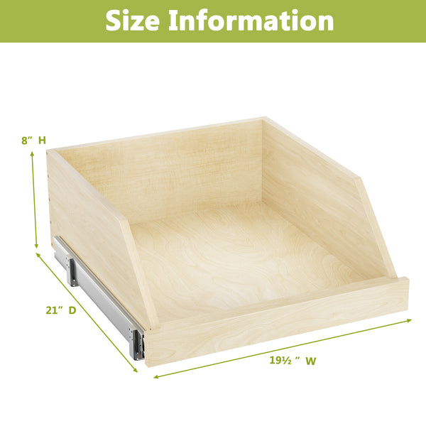 English Elm Pull Out Cabinet Organizer Birchwood Pantry Shelf Drawer with Full Extension Slides T3210P277233