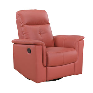 English Elm Red Swivel Glider Recliner 100% Top Grain Leather Match, 360° Swivel, Plush Padded Comfort Seat B011P329289