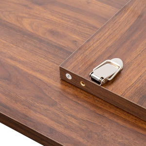 English Elm Multifunctional Extendable Console Dining Table with Geometric X Base Melamine Top W331S00179