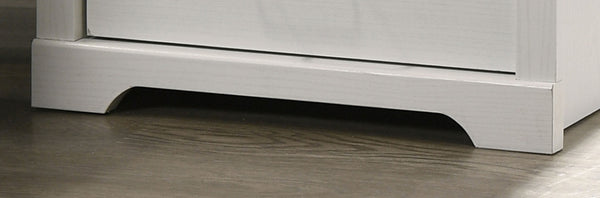 English Elm Elettra Two Drawer Nightstand with Usb Charging Oak Finish Sleek Bedroom Storage White B2749P413339