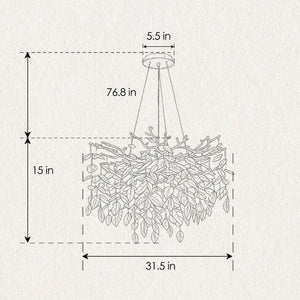 English Elm 10-light Gold Chandelier Seeded Glass Globe Fixture for Dining Room or Kitchen Island W5008P466533