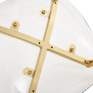 English Elm Modern transparent dining chair with gold metal legs — ergonomic PET seat, minimalist luxe, easy assembly W1512P389995