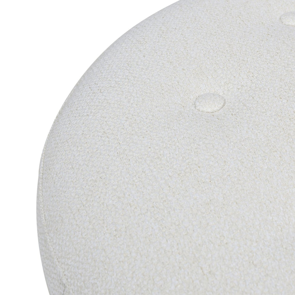 English Elm Jennifer Taylor Home - Yolanda 24" Round Upholstered Accent Ottoman - Timeless Alabaster Tweed With Vintage Charm & Comfort B2719P238167