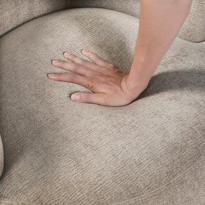 English Elm Modern Barrel Swivel Accent Chair Chenille Upholstery Plush Foam Seat Living Room Light Brown B011P474250