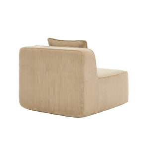 English Elm Martha Armless Corduroy Sofa Deep Seat Lounge Design with Cloud Comfort Pillows Camel W3041P353166