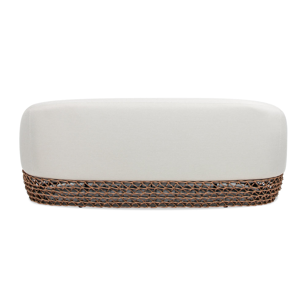 English Elm Jennifer Taylor Home - Willow 71" Outdoor Upholstered Deep Seating Sofa with Axroma Olefin, Golden Brown Wicker, Wheat Beige Elegance B2719P305700