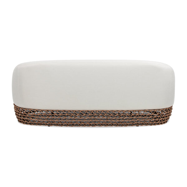 English Elm Jennifer Taylor Home - Willow 71" Outdoor Upholstered Deep Seating Sofa with Axroma Olefin, Golden Brown Wicker, Wheat Beige Elegance B2719P305700