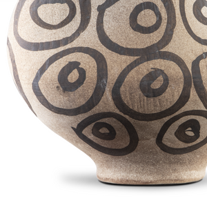 Han Dynasty Bowl - Unique Handmade Porcelain Art Piece with Swirling Brushstrokes & Asymmetrical Design