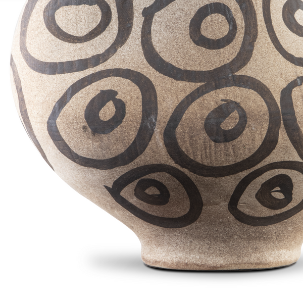 Han Dynasty Bowl - Unique Handmade Porcelain Art Piece with Swirling Brushstrokes & Asymmetrical Design