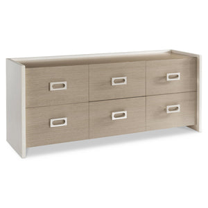 Bernhardt Bernhardt Modulum Dresser With Two-Tone Sahara & White Adobe Finish, 6 Soft-Close Drawers, Midcentury Charm 315050