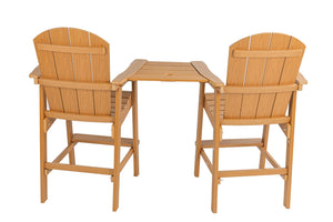 English Elm Lounge Teak-Color Outdoor Chair - All-Weather Comfort, Ergonomic Design & Space-Saving Features! W2085P364116