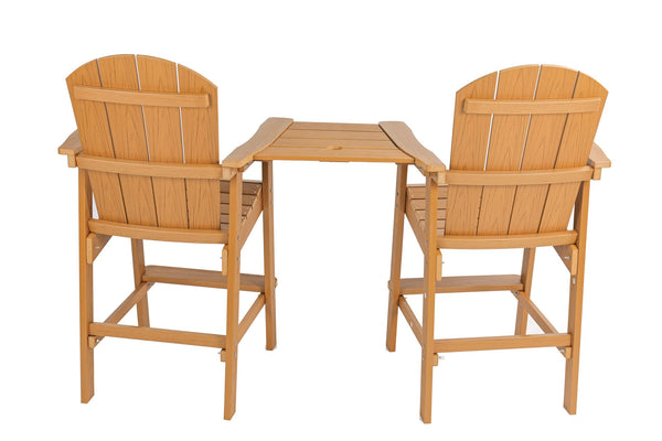 English Elm Lounge Teak-Color Outdoor Chair - All-Weather Comfort, Ergonomic Design & Space-Saving Features! W2085P364116