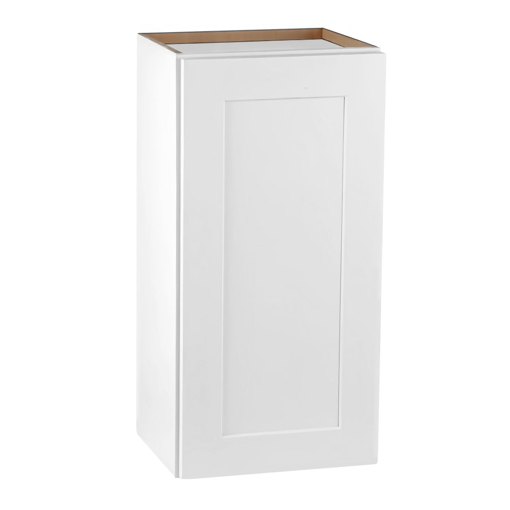 English Elm White Solid Wood Wall Cabinet - 1 Door, 2 Adjustable Shelves For Kitchen, Bathroom, Laundry Storage T2950P366450-GIGA