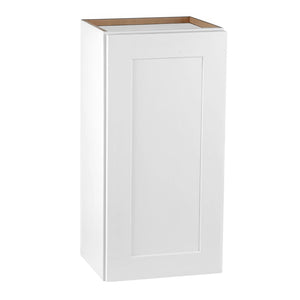 English Elm White Solid Wood Wall Cabinet - 1 Door, 2 Adjustable Shelves For Kitchen, Bathroom, Laundry Storage T2950P366450-GIGA
