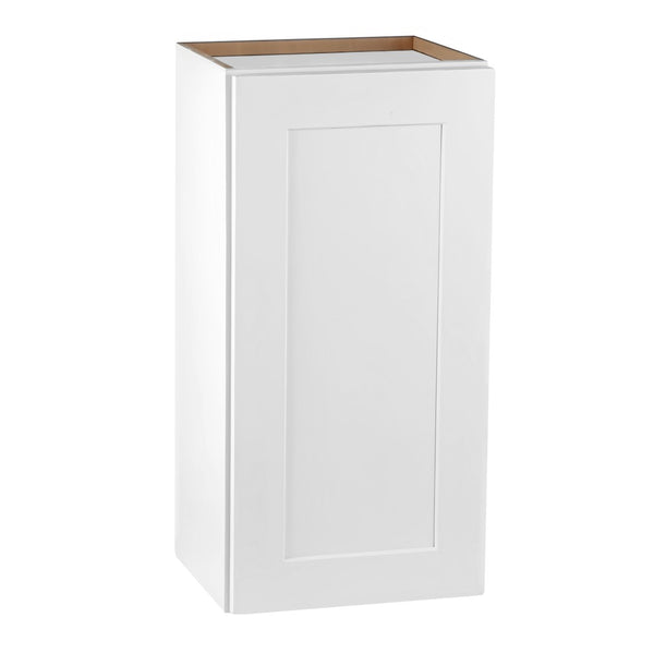 English Elm White Solid Wood Wall Cabinet - 1 Door, 2 Adjustable Shelves For Kitchen, Bathroom, Laundry Storage T2950P366450-GIGA