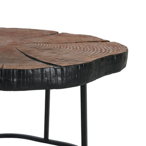 English Elm Irregular Mgo Coffee Table Hand Distressed Industrial Artisan Design for Living Room N770P363945N