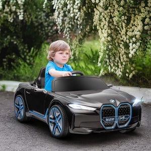 English Elm Aosom Licensed Bmw I4 12v Kids Ride on Car with Remote Suspension and Realistic Dash W2225P200668