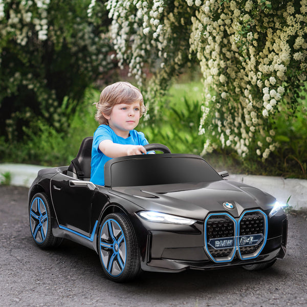 English Elm Aosom Licensed Bmw I4 12v Kids Ride on Car with Remote Suspension and Realistic Dash W2225P200668