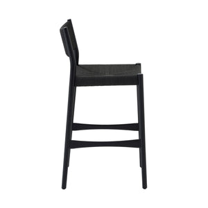 English Elm Erie Woven Paper Cord Rubberwood Counter Stool for Kitchen Island or Home Bar B2736P464816
