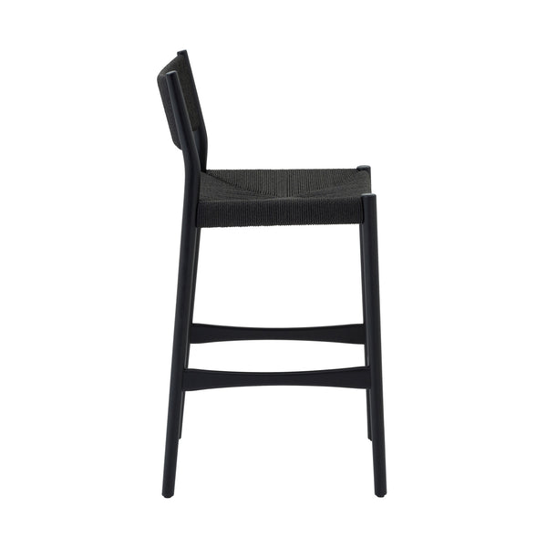 English Elm Erie Woven Paper Cord Rubberwood Counter Stool for Kitchen Island or Home Bar B2736P464816