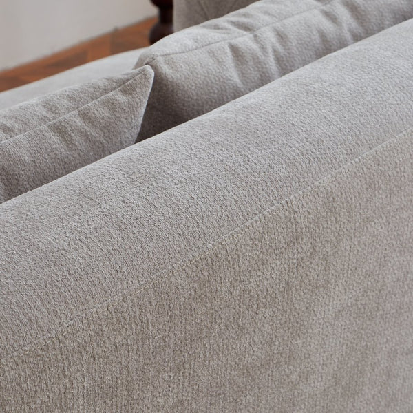 English Elm Sofa-in-a-box, Chenille Loveseat Frameless Foam 2 Seater for Modern Living Spaces Gray W668P381895