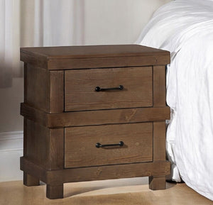 English Elm Traditional Nightstand with Floral Decals and Rope Moldings, Crown Molding Accent, Charming Princess Appeal Oak 20 L x 24 W x 27.5 H B2741P323085