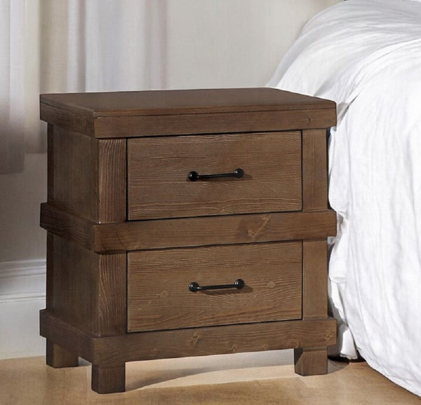 English Elm Traditional Nightstand with Floral Decals and Rope Moldings, Crown Molding Accent, Charming Princess Appeal Oak 20 L x 24 W x 27.5 H B2741P323085