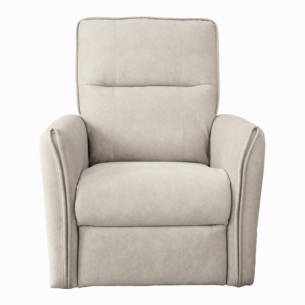 English Elm Top Rated Mid-century Recliner with Infinite Positions Italian Suede High-back Lounge Chair B183P232040