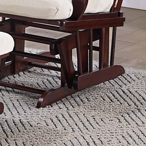 English Elm Luxurious Microfiber Glider Chair with Ottoman — Smooth Gliding Motion, Solid Wood Frame, Pocket Storage Beige,Espresso 36 L x 23 W x 21 H B011P375972