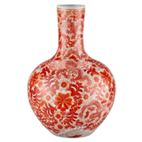 Biarritz Coral Fern Long Neck Vase