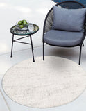 Unique Loom Outdoor Modern Cartago Machine Made Abstract Rug Gray, Ivory 10' 0" x 10' 0"