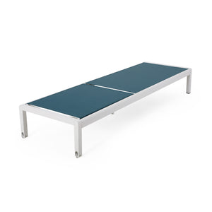 English Elm Christopher Knight Home® - Cape Coral Chaise Lounge - Adjustable Outdoor Lounger With Wheels, Breathable Mesh, And Durability 57592.00BLUMP2