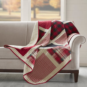 Woolrich Huntington Lodge/Cabin Quilted Throw WR50-1783 Red