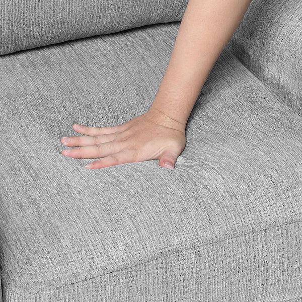 English Elm Durable Chenille Upholstered Loveseat with Pocket Coil Support and Contemporary Style Gray B011P474325