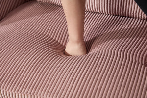 English Elm swivel Barrel Accent Chair with Solid Wood Frame & Metal Base, 350 lb Capacity, Sleek Curved Backrest Elegance Pink W2120P293678