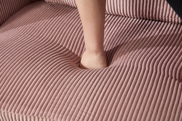 English Elm swivel Barrel Accent Chair with Solid Wood Frame & Metal Base, 350 lb Capacity, Sleek Curved Backrest Elegance Pink W2120P293678