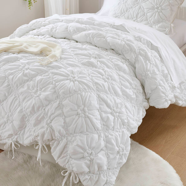 English Elm 2PCS Twin Comforter Set - Plush Microfiber Comforter and Sham, Lightweight Poly Fill for Cozy Bedtime White 16.93 L x 12.99 W x 5.71 H B035P366528