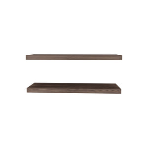 English Elm Floating Shelf Dallas Set of 2 Dark Walnut 32" Engineered Wood Floating Shelves Modern Wall Storage B092P238751