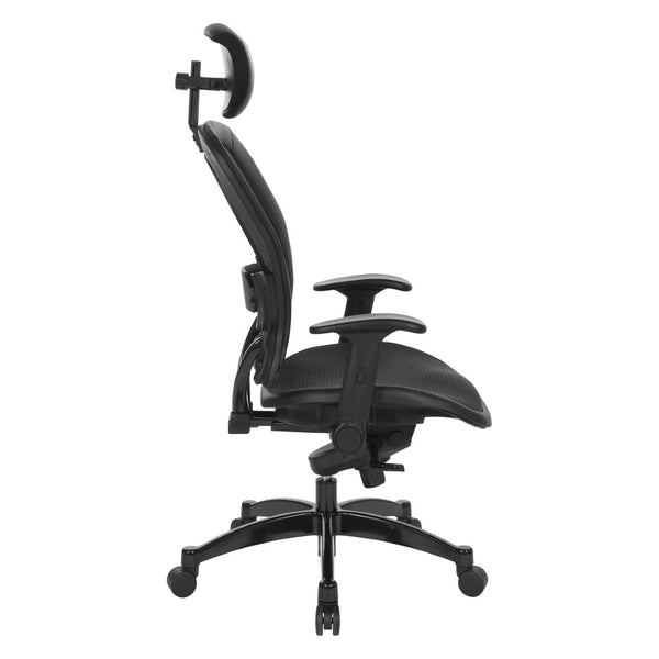 OSP Home Furnishings Executive Ergonomic Mesh Office Chair with Lumbar Support and Synchro Tilt for Home Workspaces 27876R