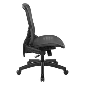 OSP Home Furnishings Deluxe R2 Mesh Ergonomic Office Chair with Lumbar Support and Synchro Tilt Control 529R-R22N1F2