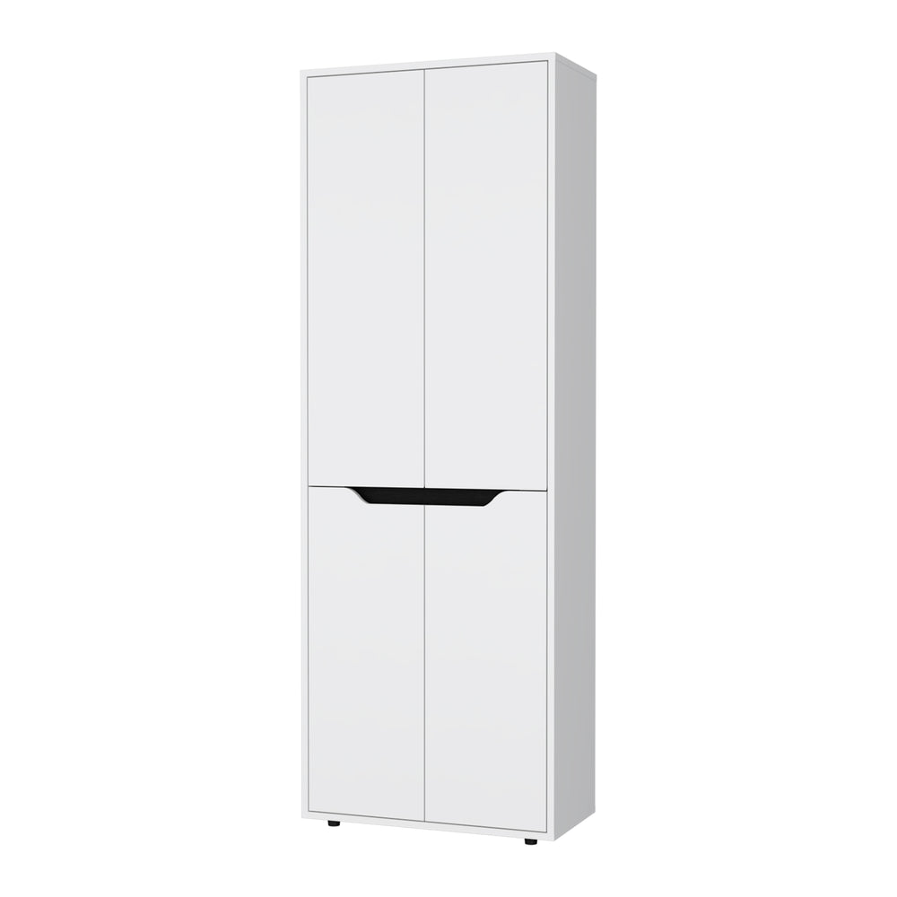 English Elm FM Keyser Multistorage Kitchen Pantry Cabinet with 5 Shelves & 4 Doors, Space-Saving Durable Design B128P321071