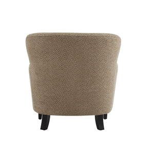 English Elm Christopher Knight Home® - Gerald Boucle Upholstered Club Chair with Tapered Birch Legs, Tonal Piping and Cozy Texture Brown 33 L x 32.75 W x 30 H N776P243523D