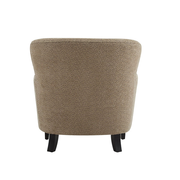 English Elm Christopher Knight Home® - Gerald Boucle Upholstered Club Chair with Tapered Birch Legs, Tonal Piping and Cozy Texture Brown 33 L x 32.75 W x 30 H N776P243523D