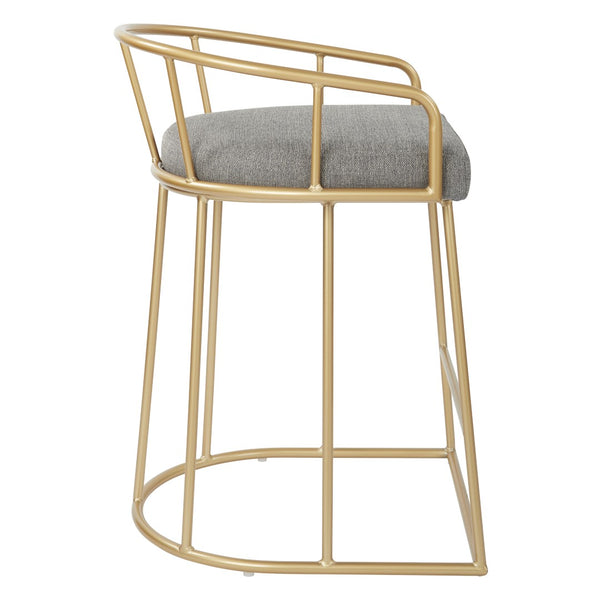 OSP Home Furnishings Luna 26" Counter Stool Ash/Gold