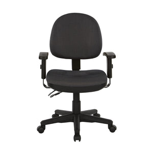 OSP Home Furnishings Sculptured Ergonomic Office Chair with Lumbar Support and Greenguard Certified Padding Shale 8180-295