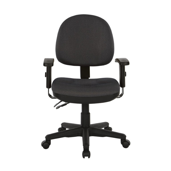OSP Home Furnishings Sculptured Ergonomic Office Chair with Lumbar Support and Greenguard Certified Padding Shale 8180-295