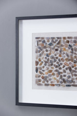 English Elm 23.6X23.6" Shokha Agate Shadow Box Wall Décor – Elegant Velvet Framed Art For Modern Interiors W2078P318303